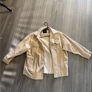 Zara Beige Corduroy Outerwear